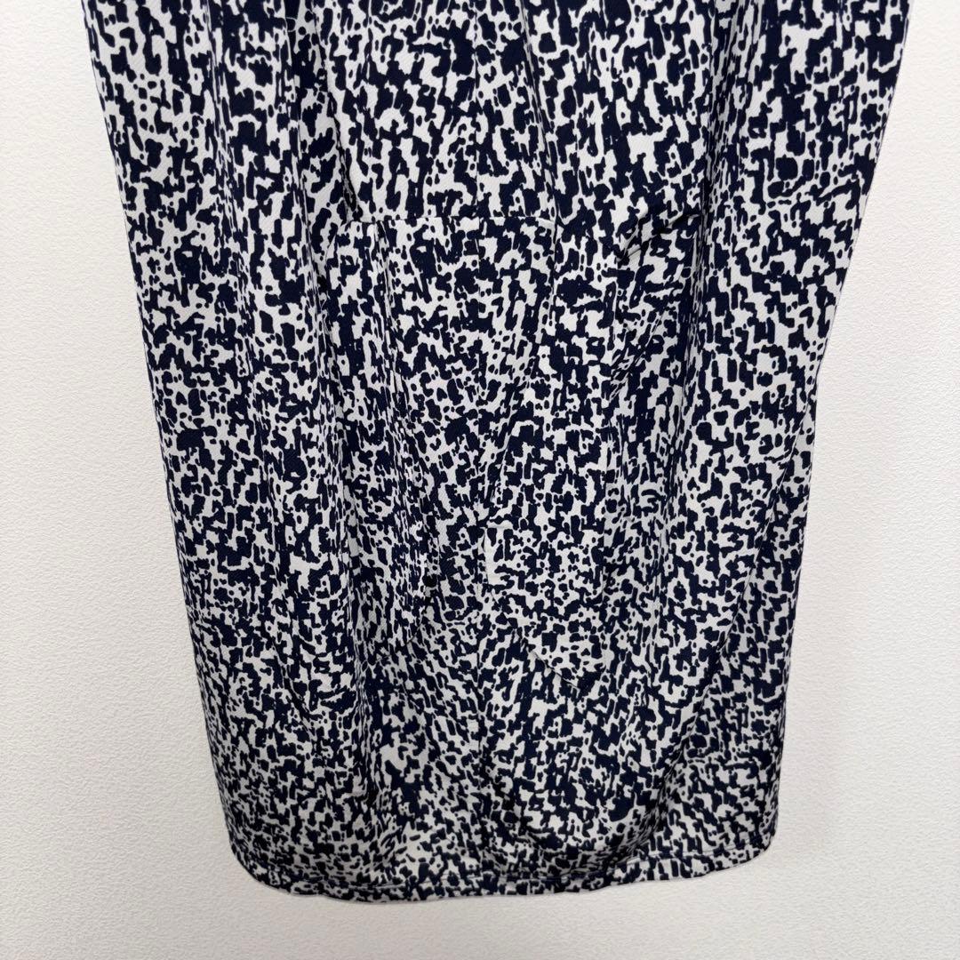 ALPHA CUBIC アニマルプリント幾何学模様 ワンピース M膝丈d726 10