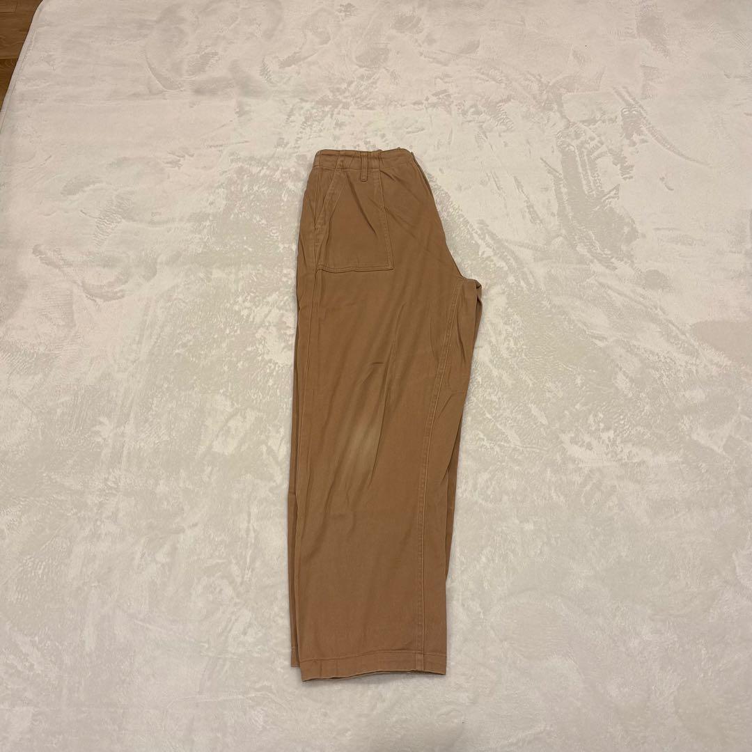 .NICE CLAUP テーパードパンツ 茶 ブラウン　M チノパン　無地 11