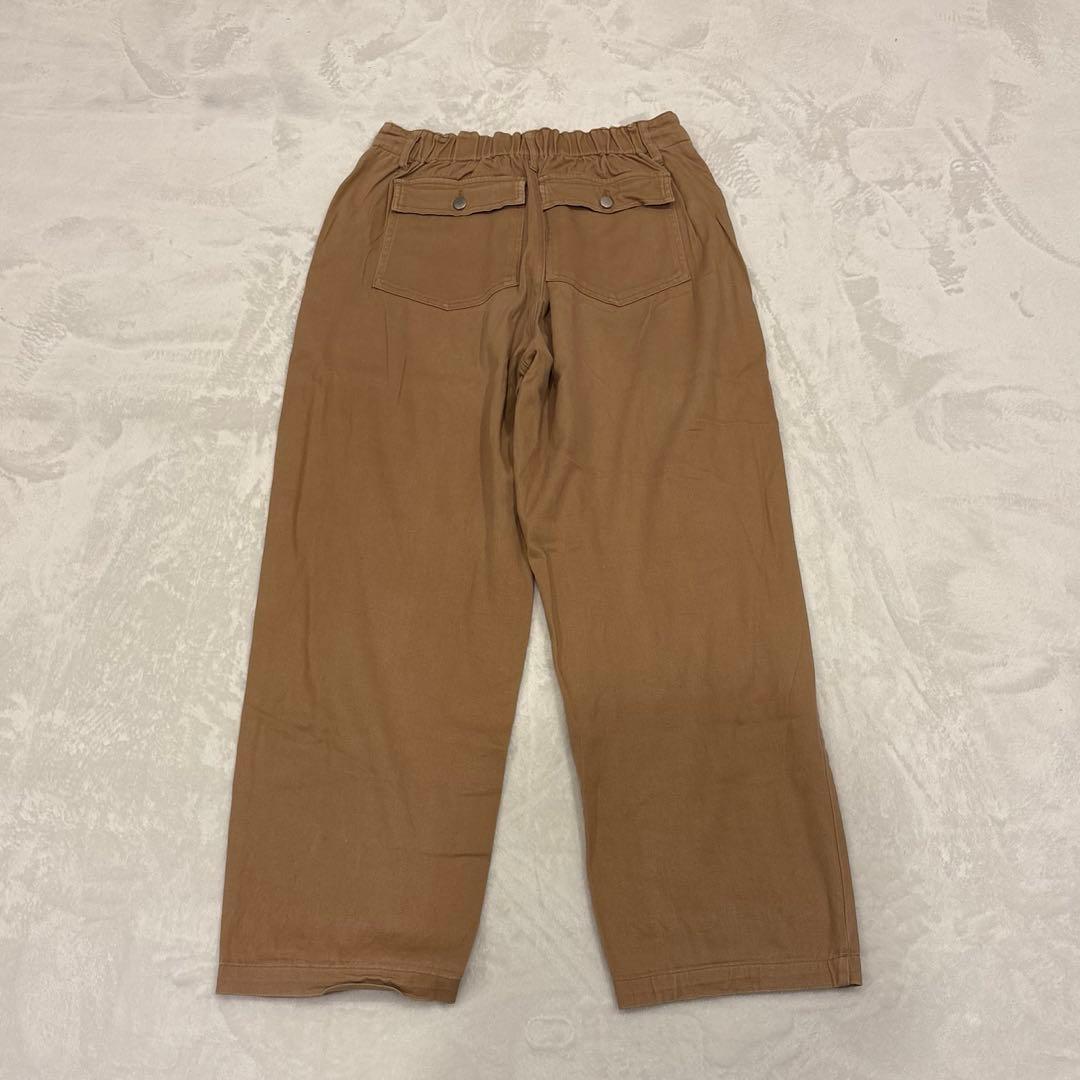 .NICE CLAUP テーパードパンツ 茶 ブラウン　M チノパン　無地 9