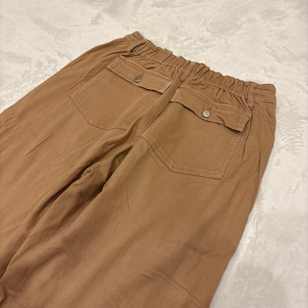 .NICE CLAUP テーパードパンツ 茶 ブラウン　M チノパン　無地 10