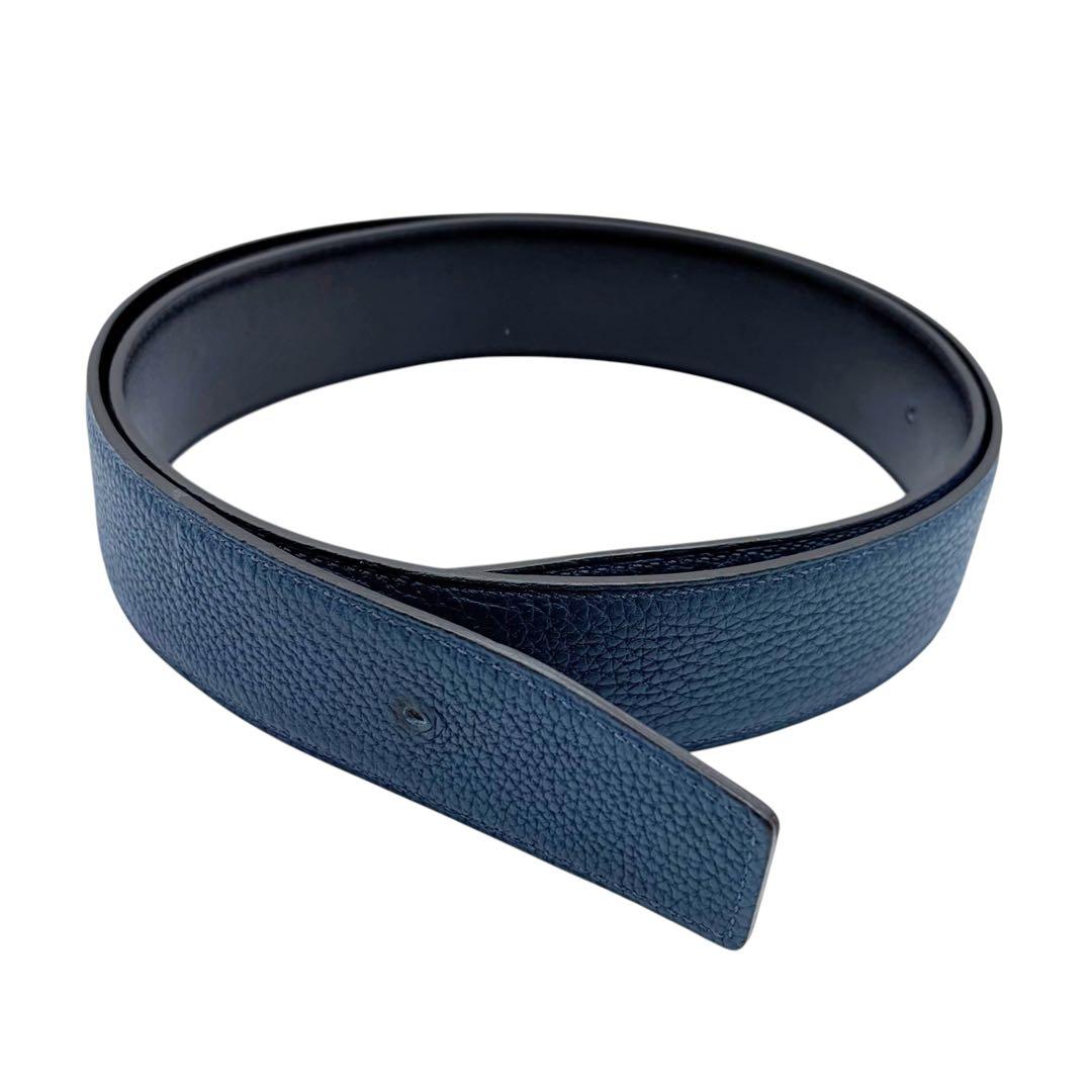 ⭐️美品⭐️ エルメス レザー ベルト 90 ネイビー ブラック 2