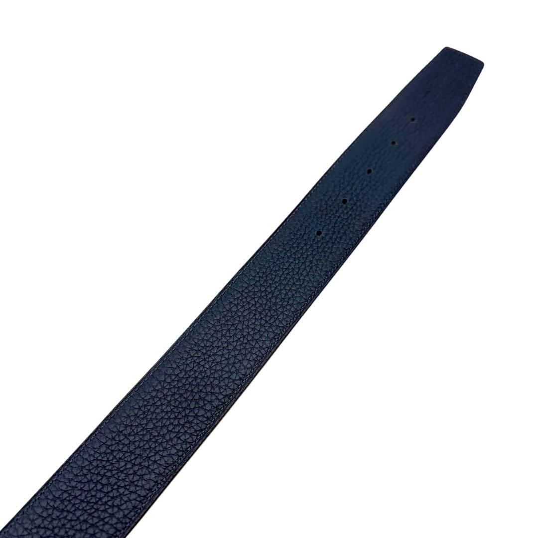 ⭐️美品⭐️ エルメス レザー ベルト 90 ネイビー ブラック 6