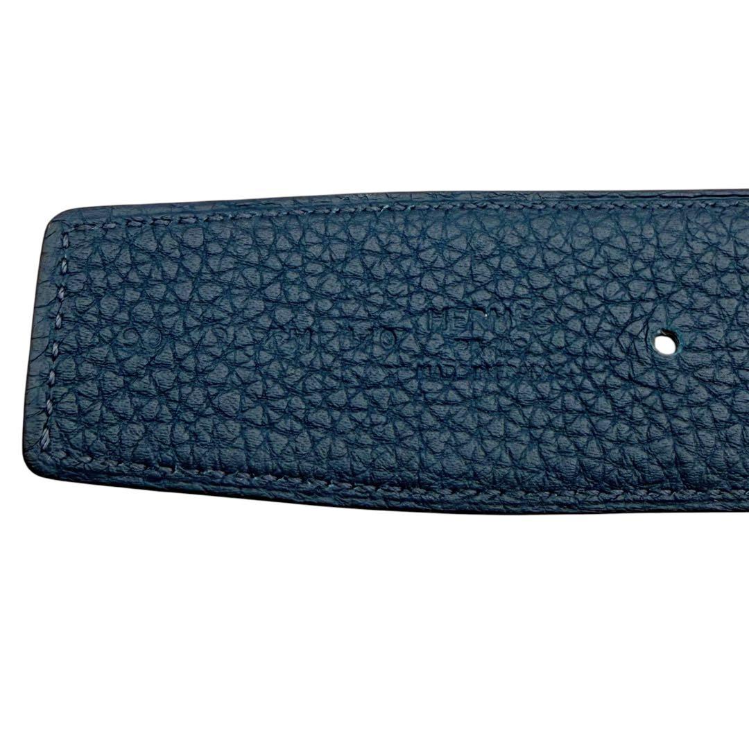 ⭐️美品⭐️ エルメス レザー ベルト 90 ネイビー ブラック 10