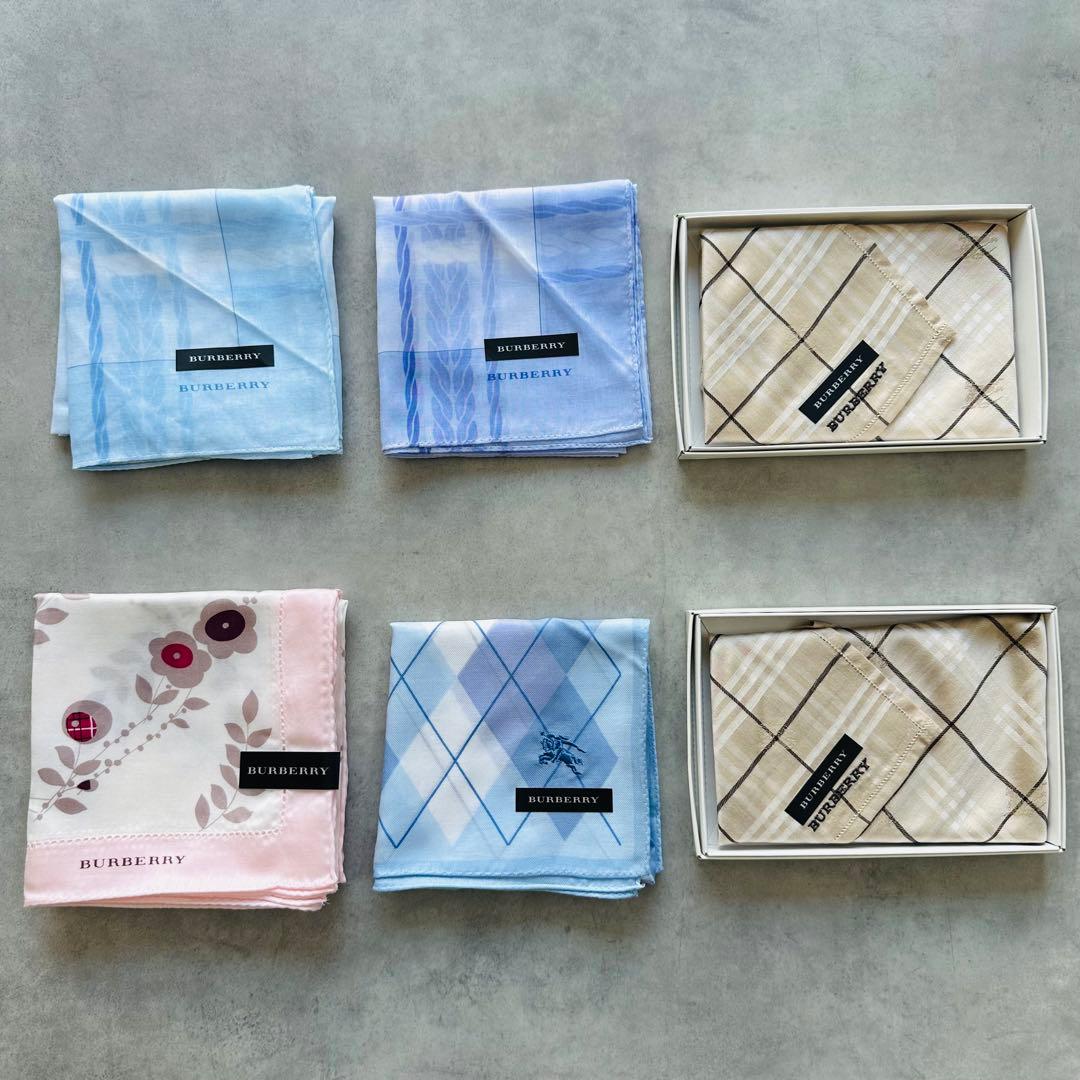 未使用✨BURBERRY ハンカチ 6点セット ホースロゴ シャドーホース