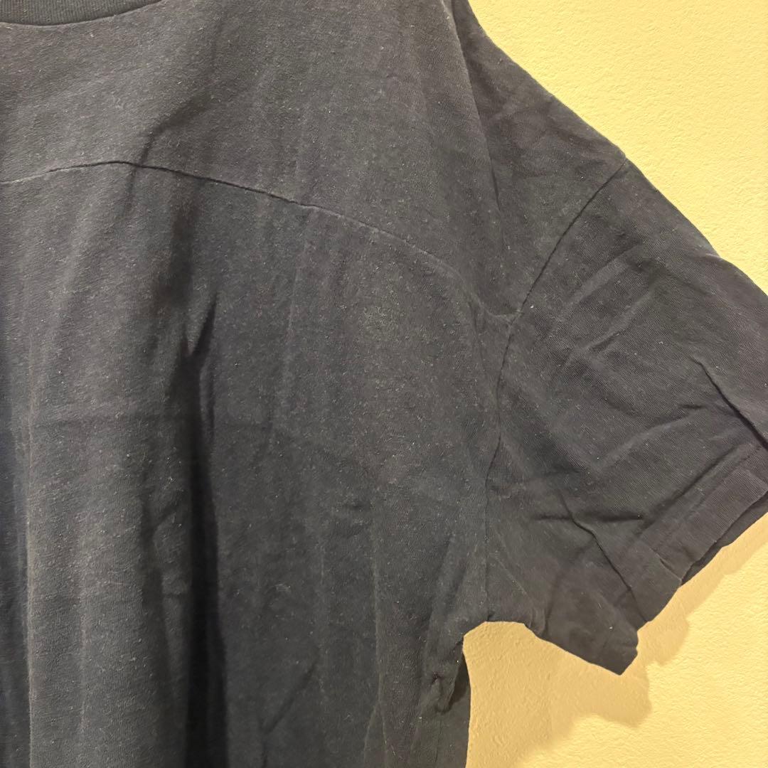 ニコアンド 半袖Tシャツ ビッグシルエット ロゴ 紺色　ネイビー M 無地 4