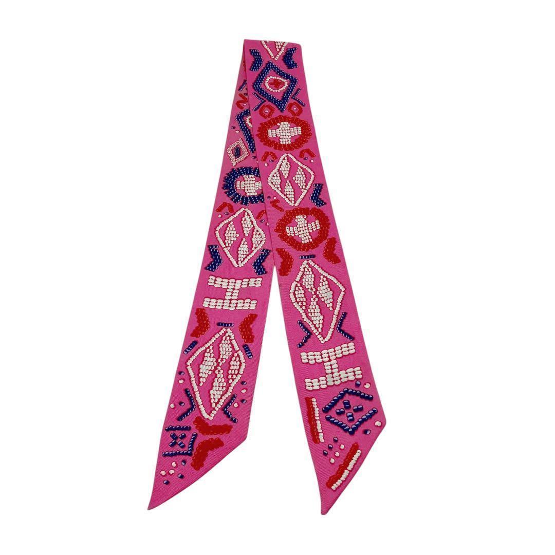 良品✨ エルメス ツイリー ケリーアンペルル スカーフ ピンク 2