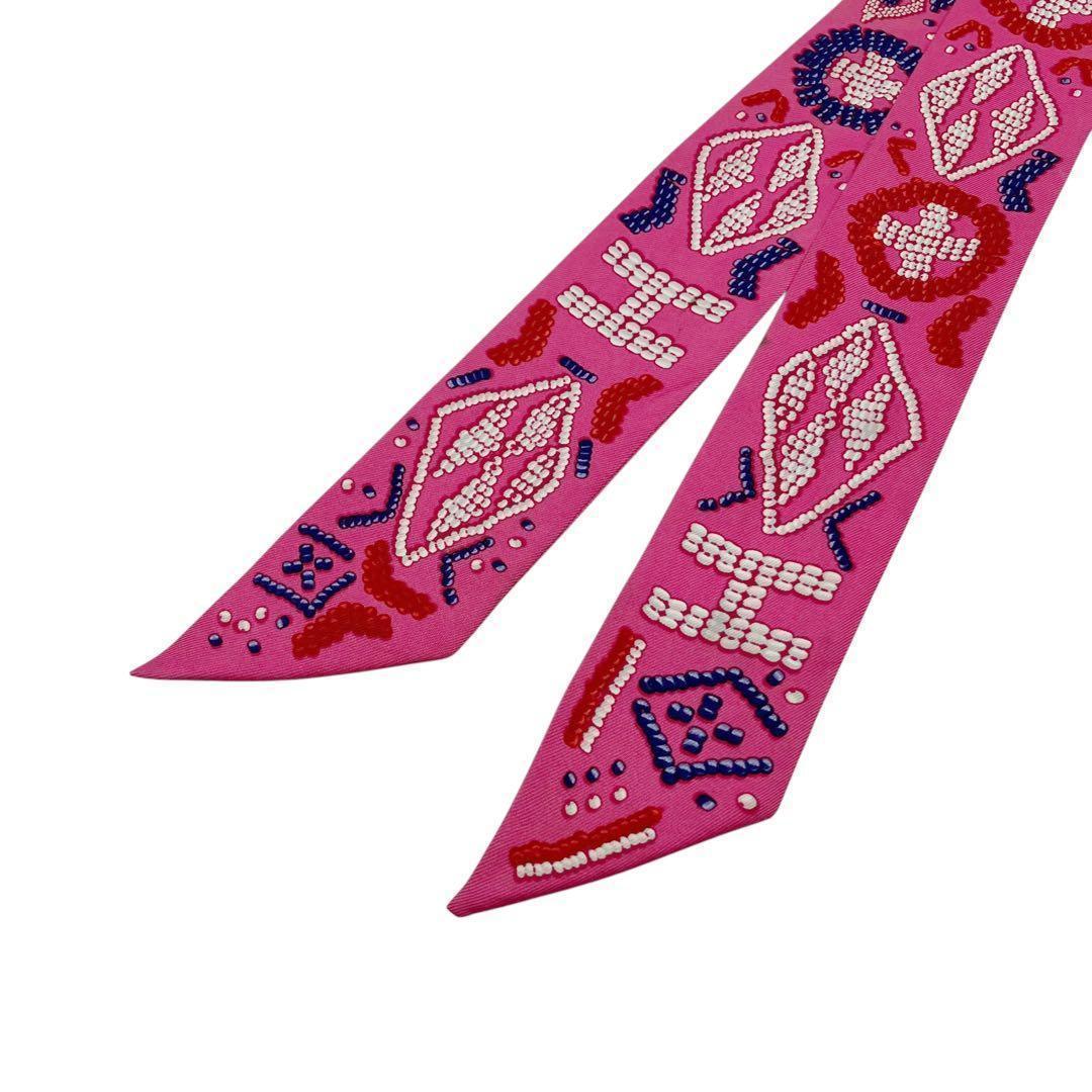 良品✨ エルメス ツイリー ケリーアンペルル スカーフ ピンク 3