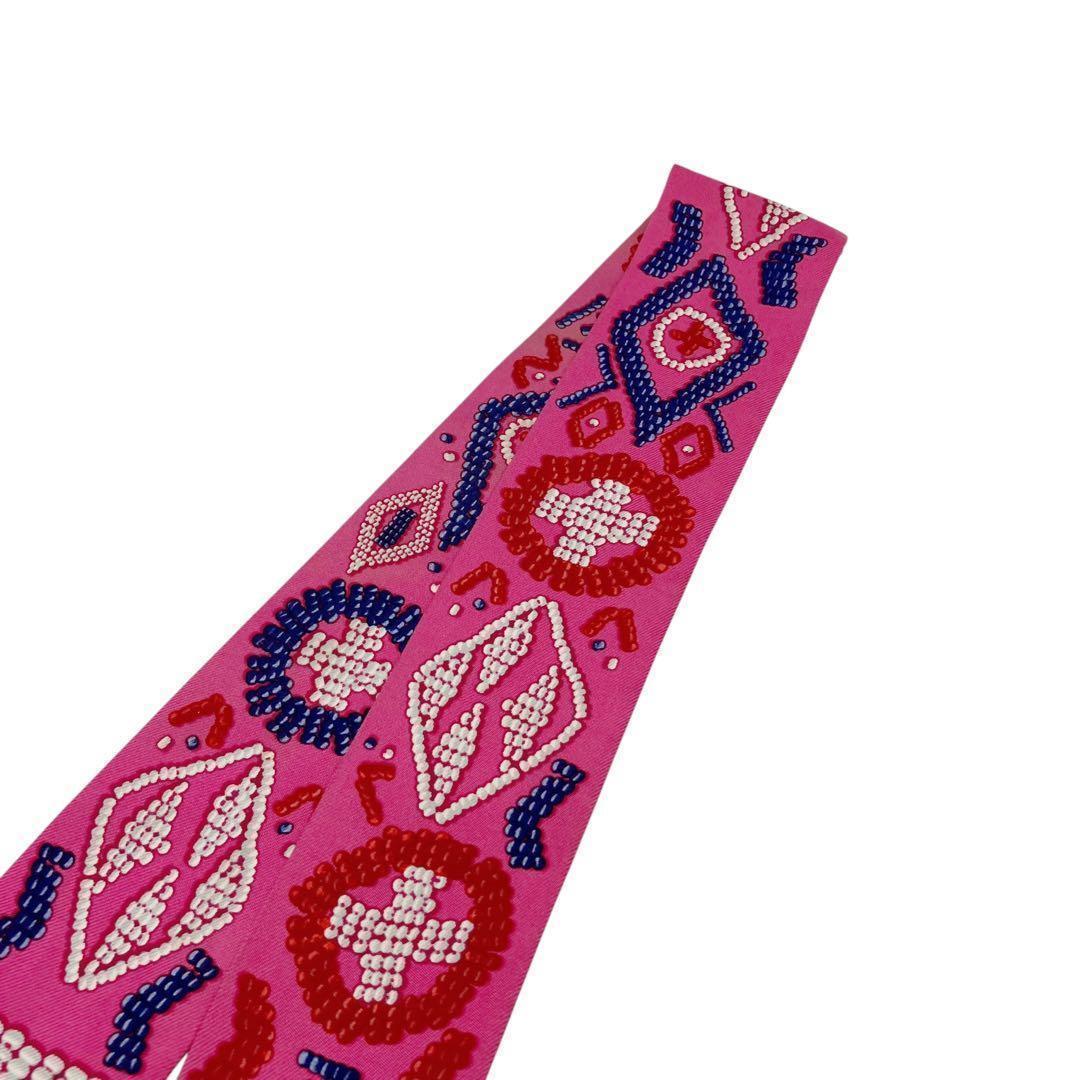 良品✨ エルメス ツイリー ケリーアンペルル スカーフ ピンク 4