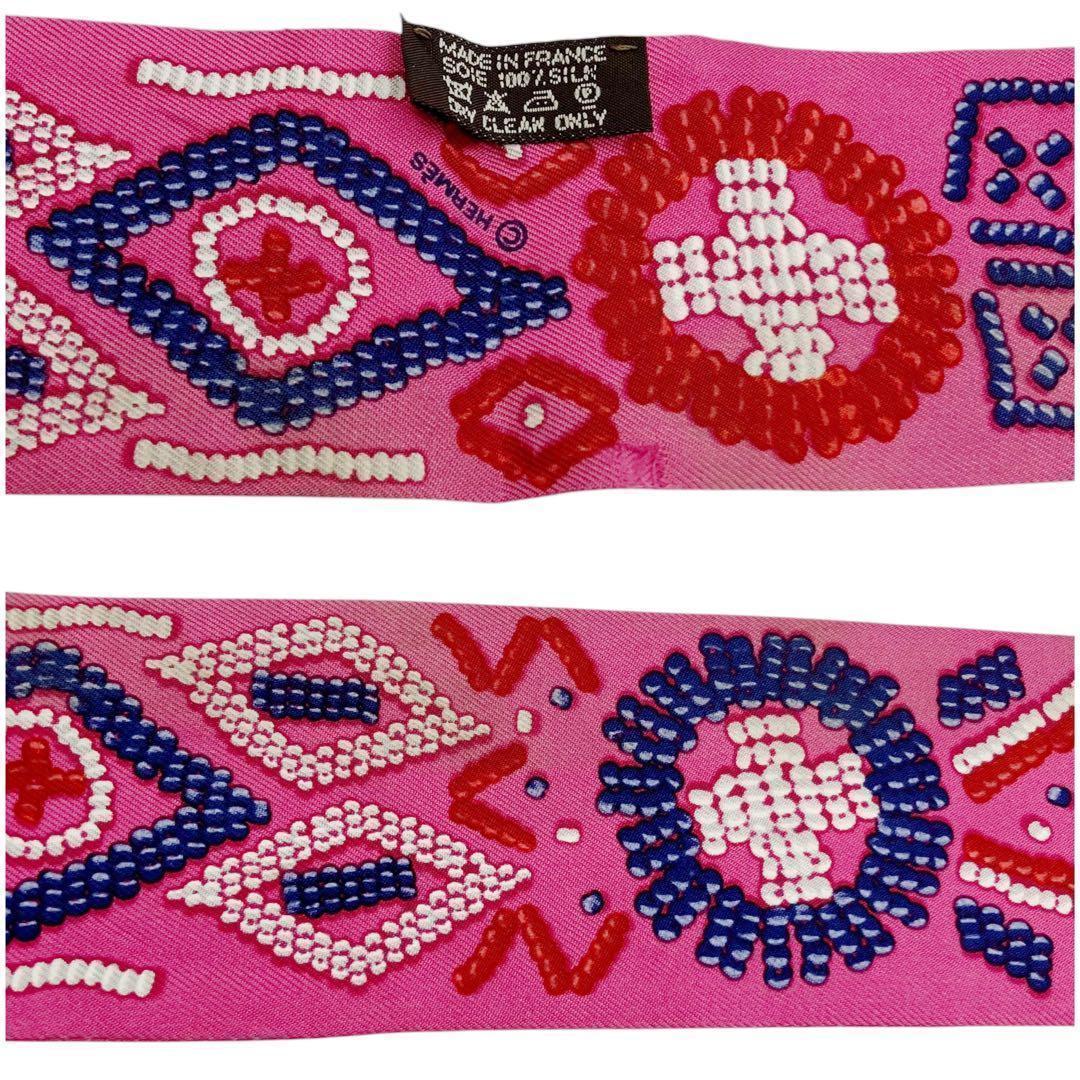 良品✨ エルメス ツイリー ケリーアンペルル スカーフ ピンク 10