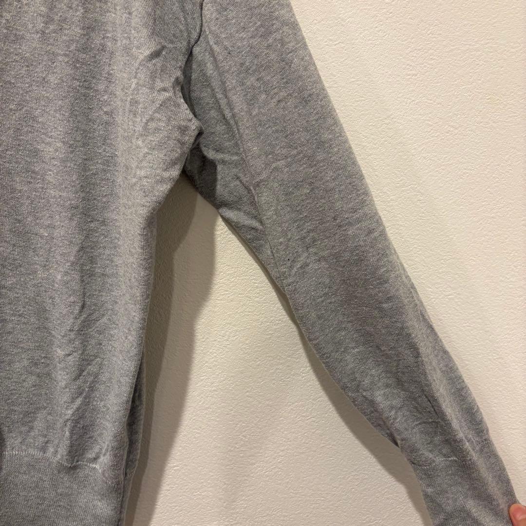 ユニクロ カーディガン Vネック シンプル 灰色　グレー M 無地　レディース 5