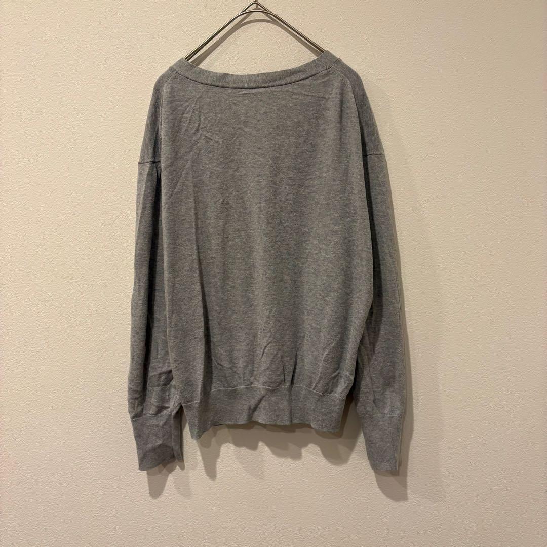 ユニクロ カーディガン Vネック シンプル 灰色　グレー M 無地　レディース 6