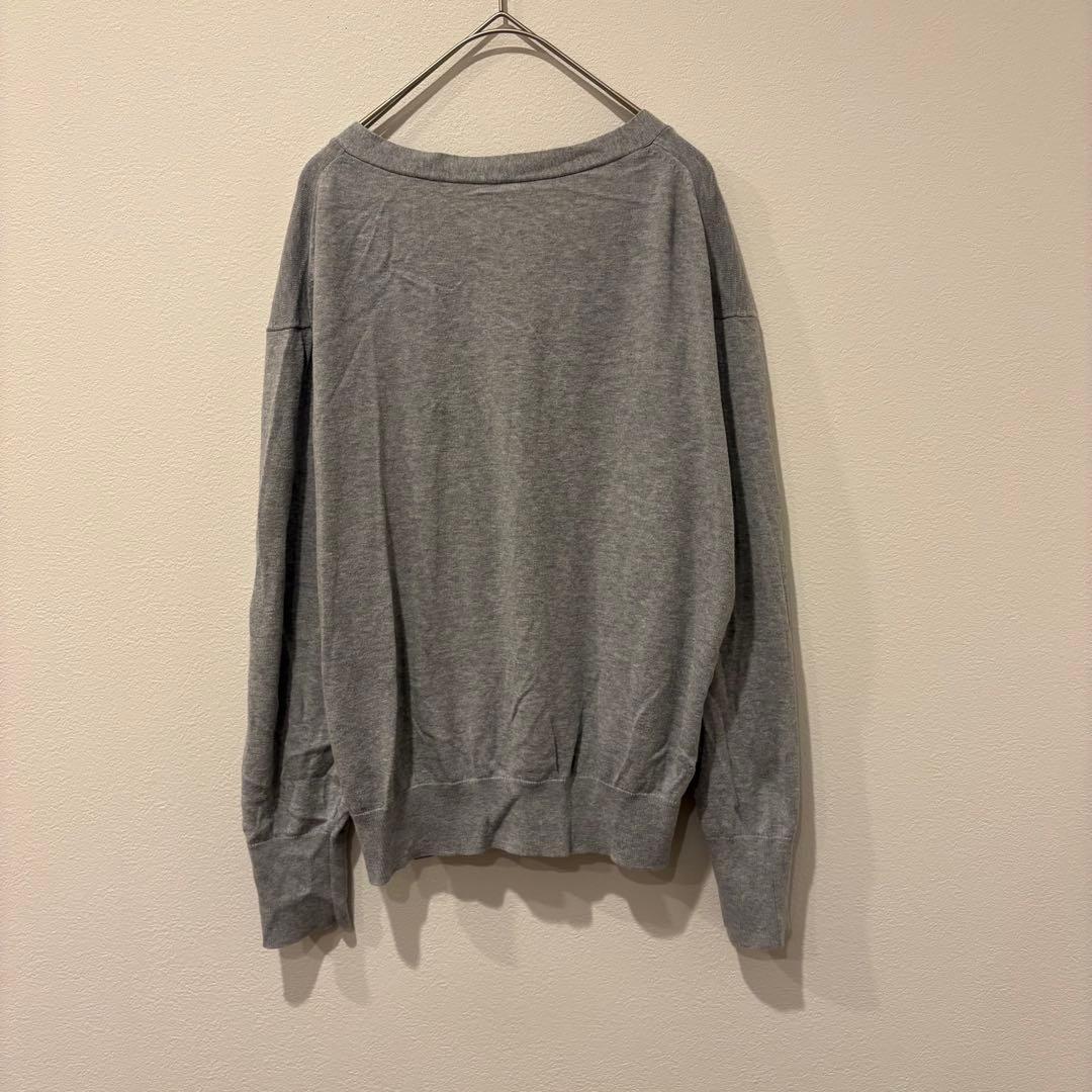 ユニクロ カーディガン Vネック シンプル 灰色　グレー M 無地　レディース 7