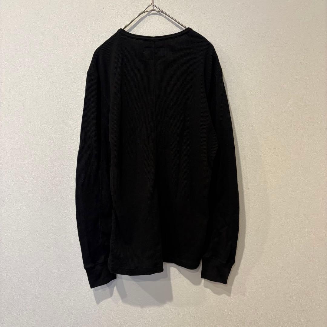 AZUL by moussy 長袖カットソー ワッフル 黒 ブラック　S ドクロ 6