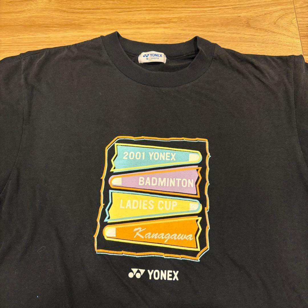 .ヨネックス 大会記念　半袖Tシャツ　黒　ブラック S 男女着用可　テニス 2