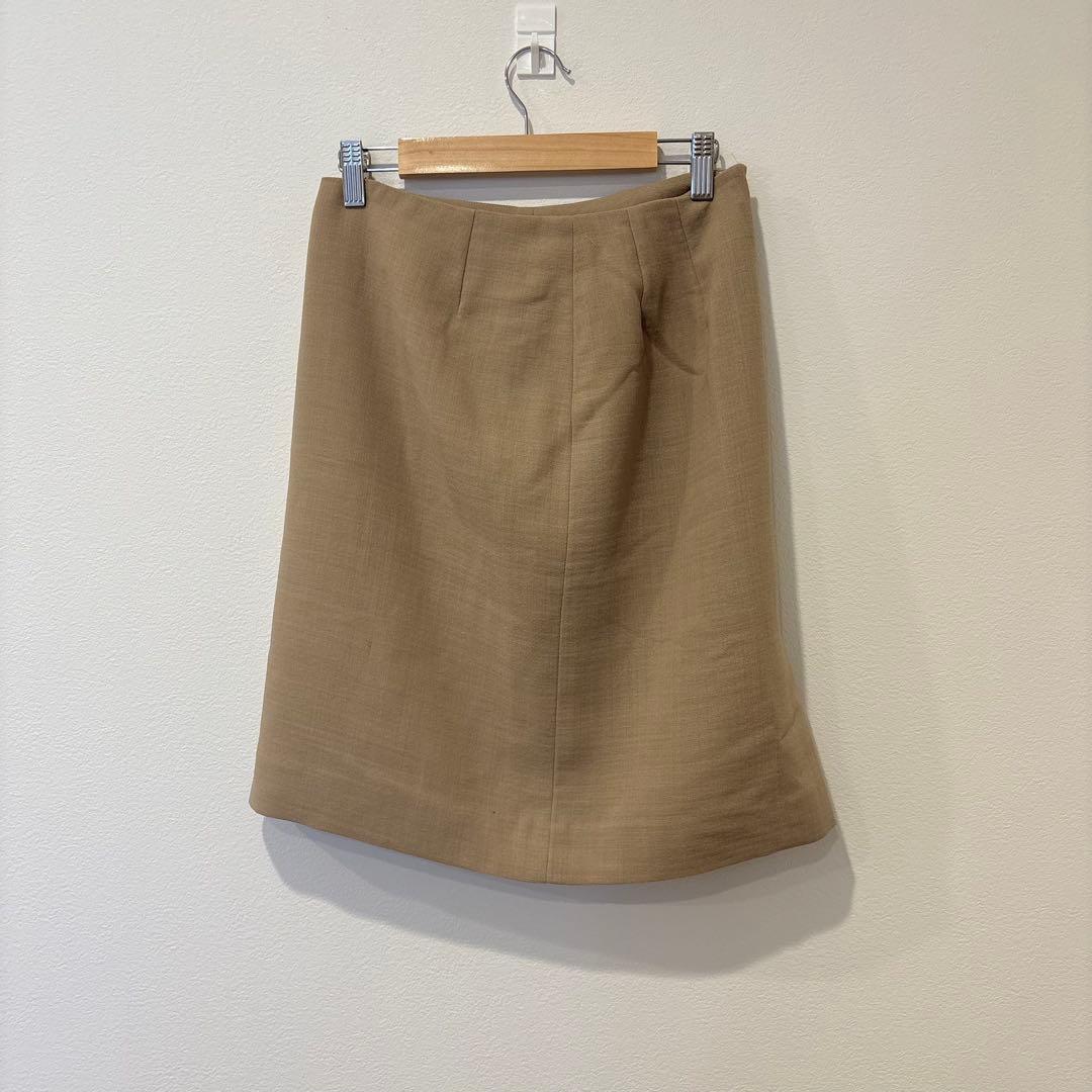 アンタイトル タイトスカート ひざ丈 ベージュ 9号 M相当 ウール 上品 4