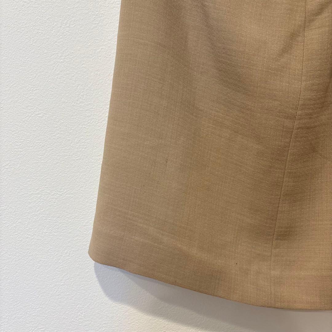 アンタイトル タイトスカート ひざ丈 ベージュ 9号 M相当 ウール 上品 5