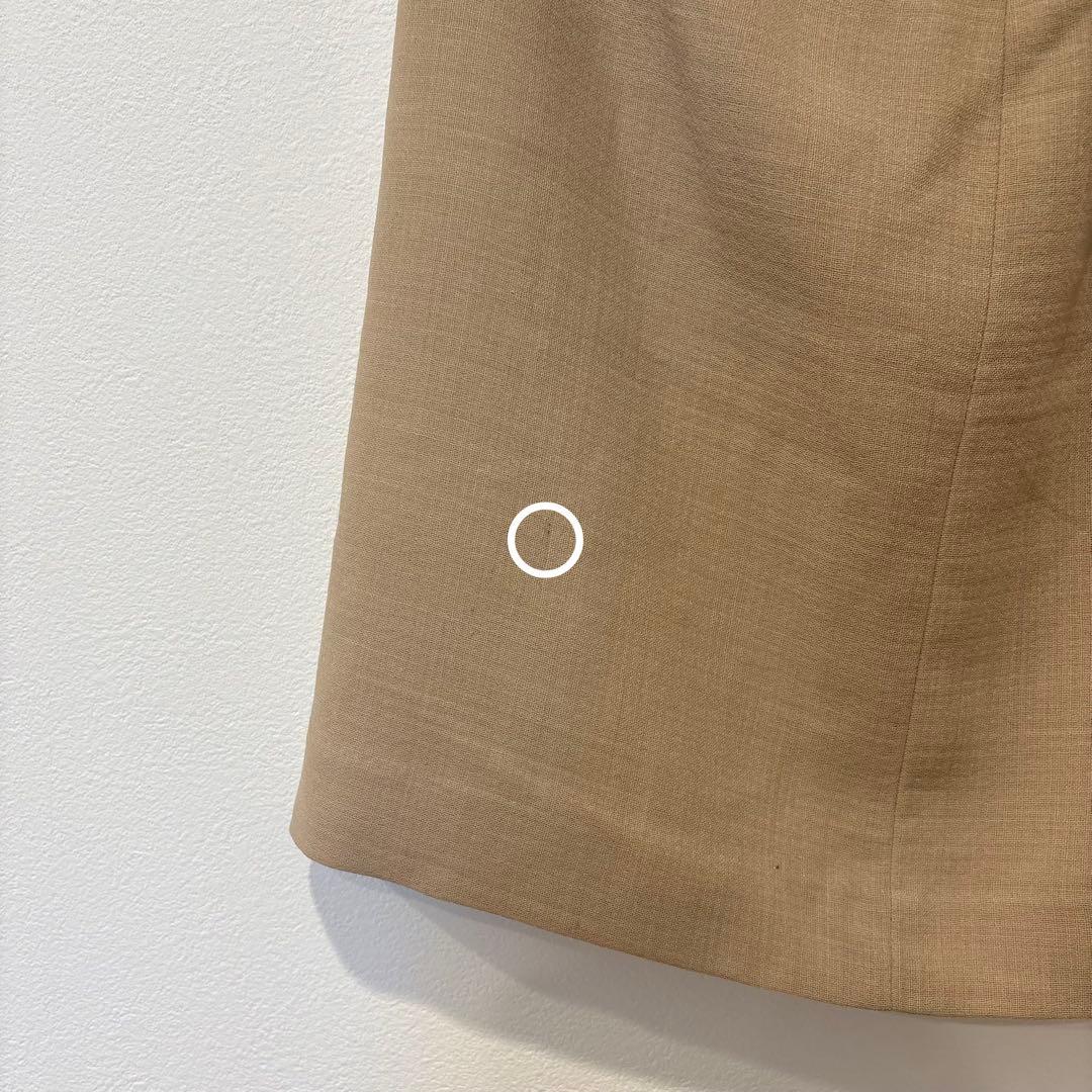 アンタイトル タイトスカート ひざ丈 ベージュ 9号 M相当 ウール 上品 6