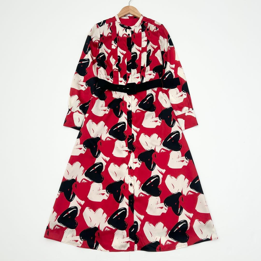 LOULOU WILLOUGHBY ルルウィルビー　ハートプリントワンピース　1