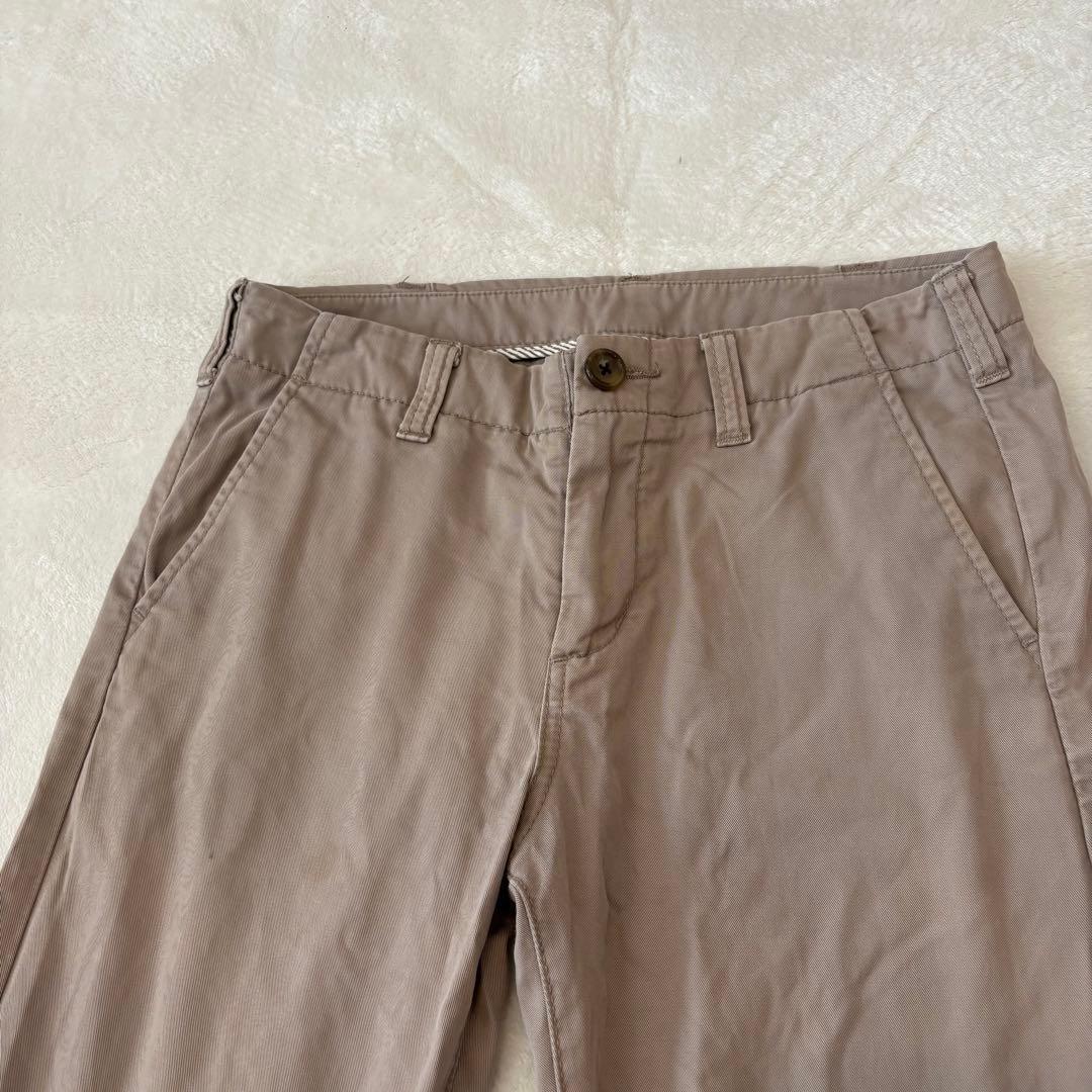.ユニクロ　チノパン テーパードパンツ　ベージュ 綿100% M 無地　シンプル 4