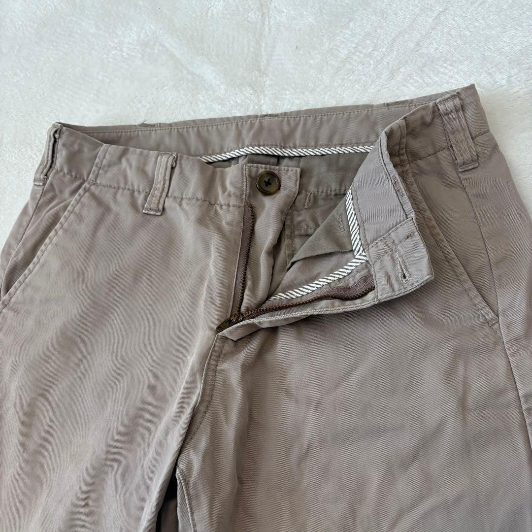 .ユニクロ　チノパン テーパードパンツ　ベージュ 綿100% M 無地　シンプル 5