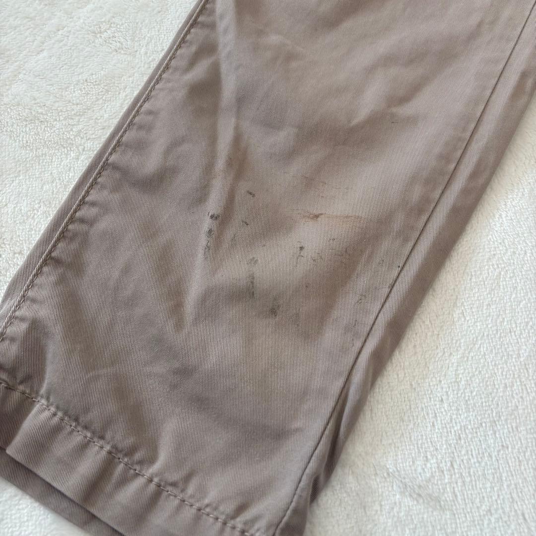.ユニクロ　チノパン テーパードパンツ　ベージュ 綿100% M 無地　シンプル 9