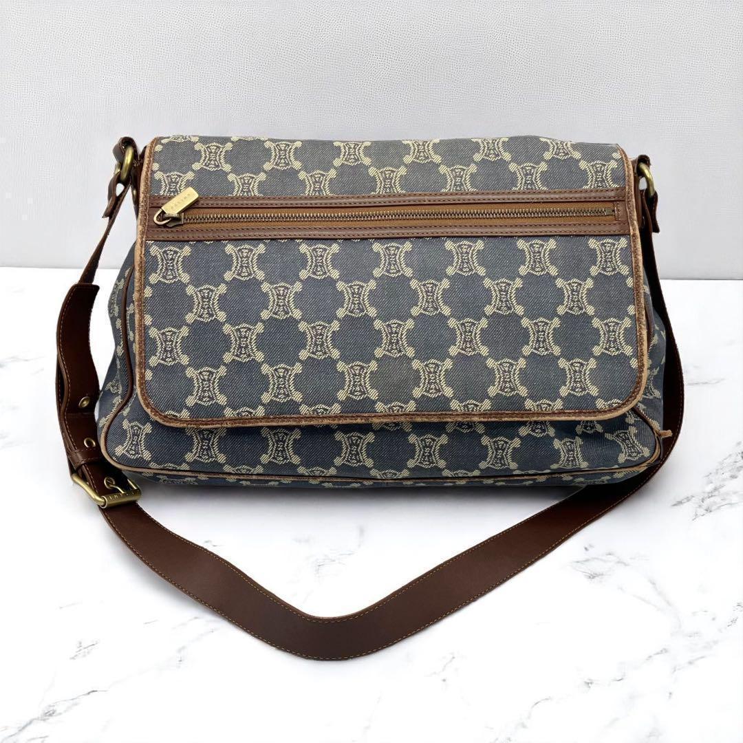 良品✨ セリーヌ パリマカダム デニム ショルダーバッグ