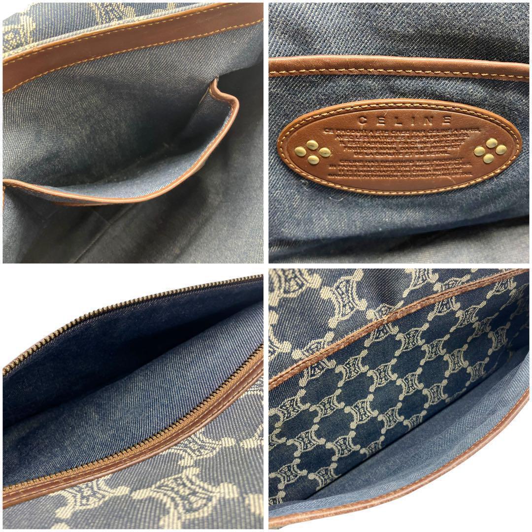 良品✨ セリーヌ パリマカダム デニム ショルダーバッグ 5