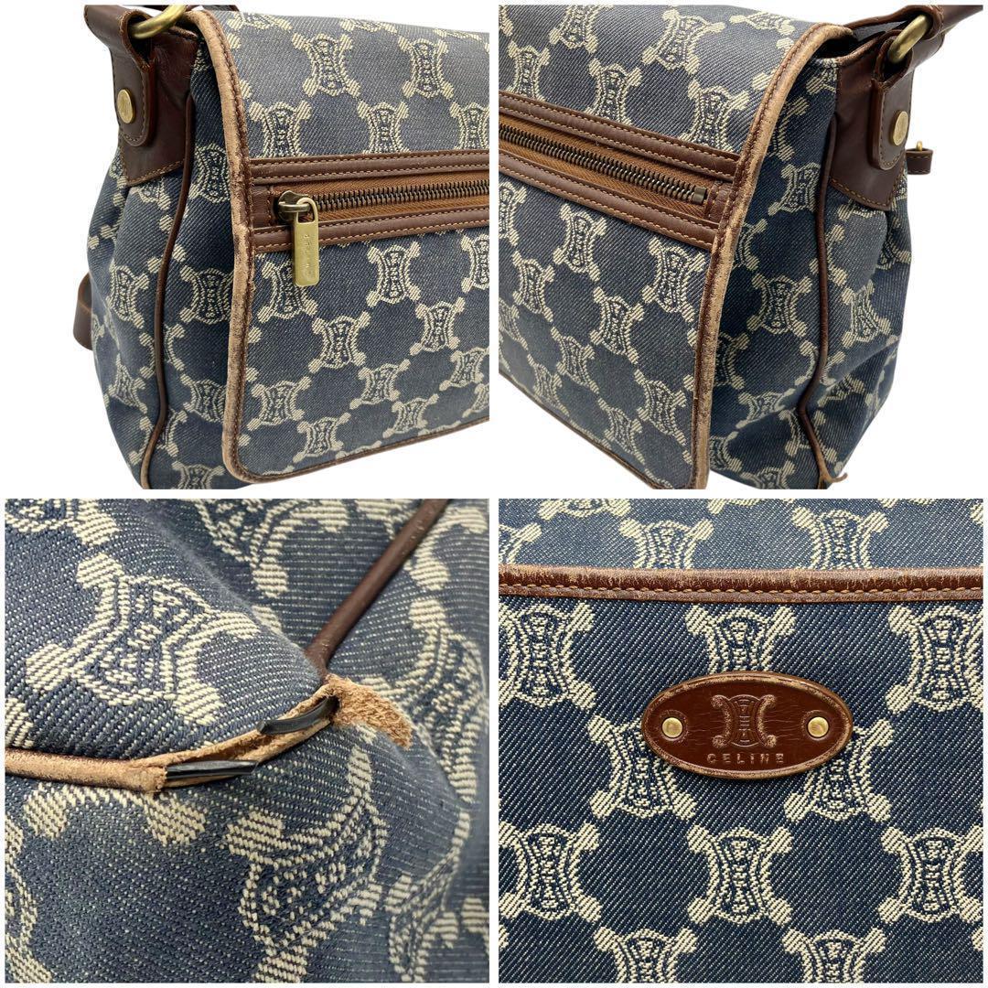 良品✨ セリーヌ パリマカダム デニム ショルダーバッグ 7