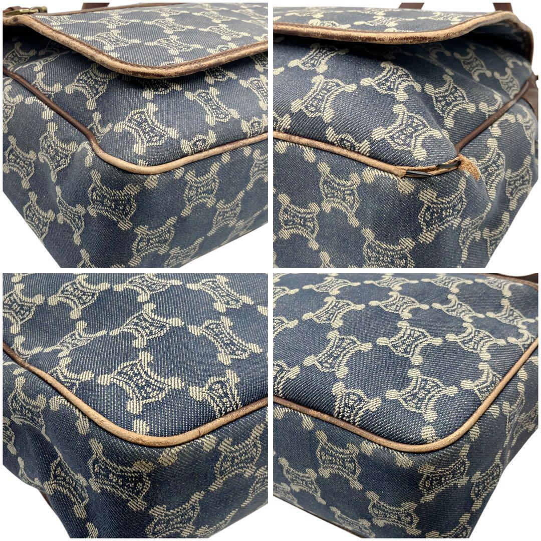 良品✨ セリーヌ パリマカダム デニム ショルダーバッグ 10