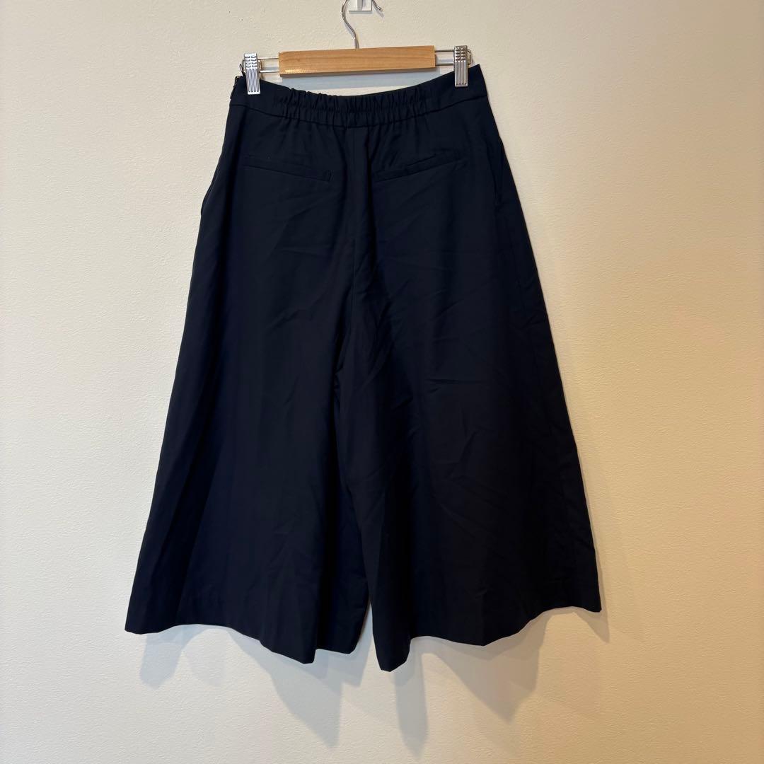 テチチ ガウチョパンツ ワイド フレア 紺色　ネイビー F 上品　ゆったり 4