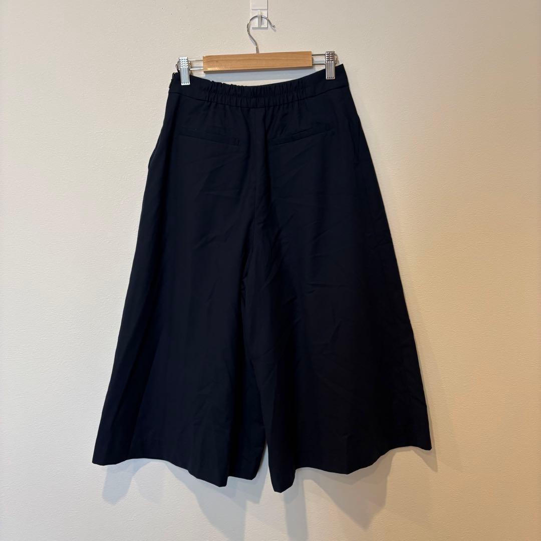 テチチ ガウチョパンツ ワイド フレア 紺色　ネイビー F 上品　ゆったり 5