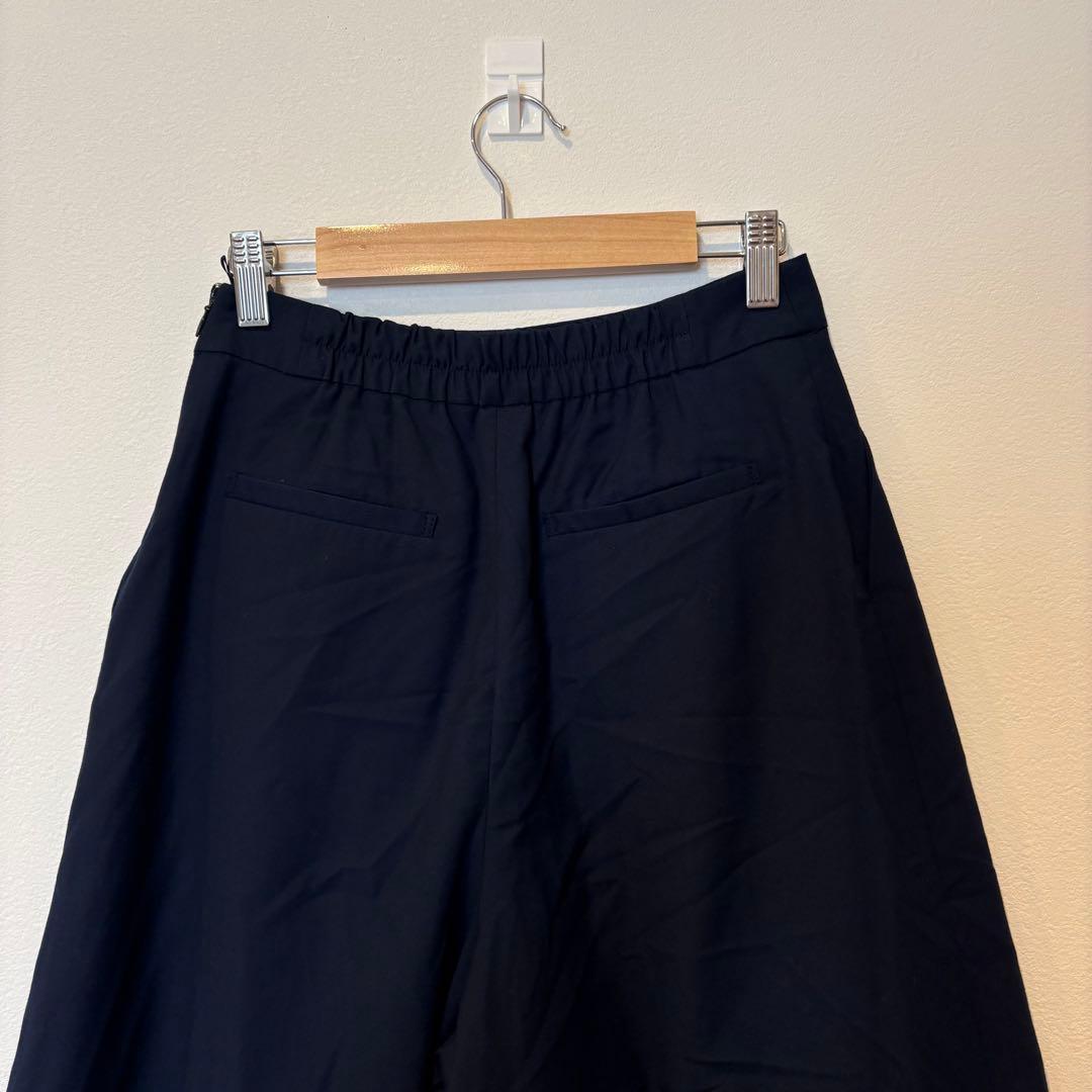 テチチ ガウチョパンツ ワイド フレア 紺色　ネイビー F 上品　ゆったり 6