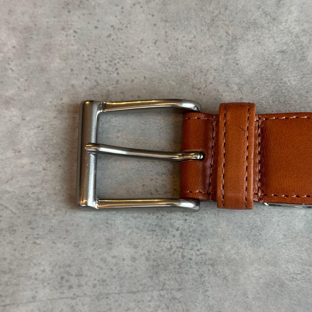 BURBERRY ノバチェック　レザーベルト　ブラウン 6