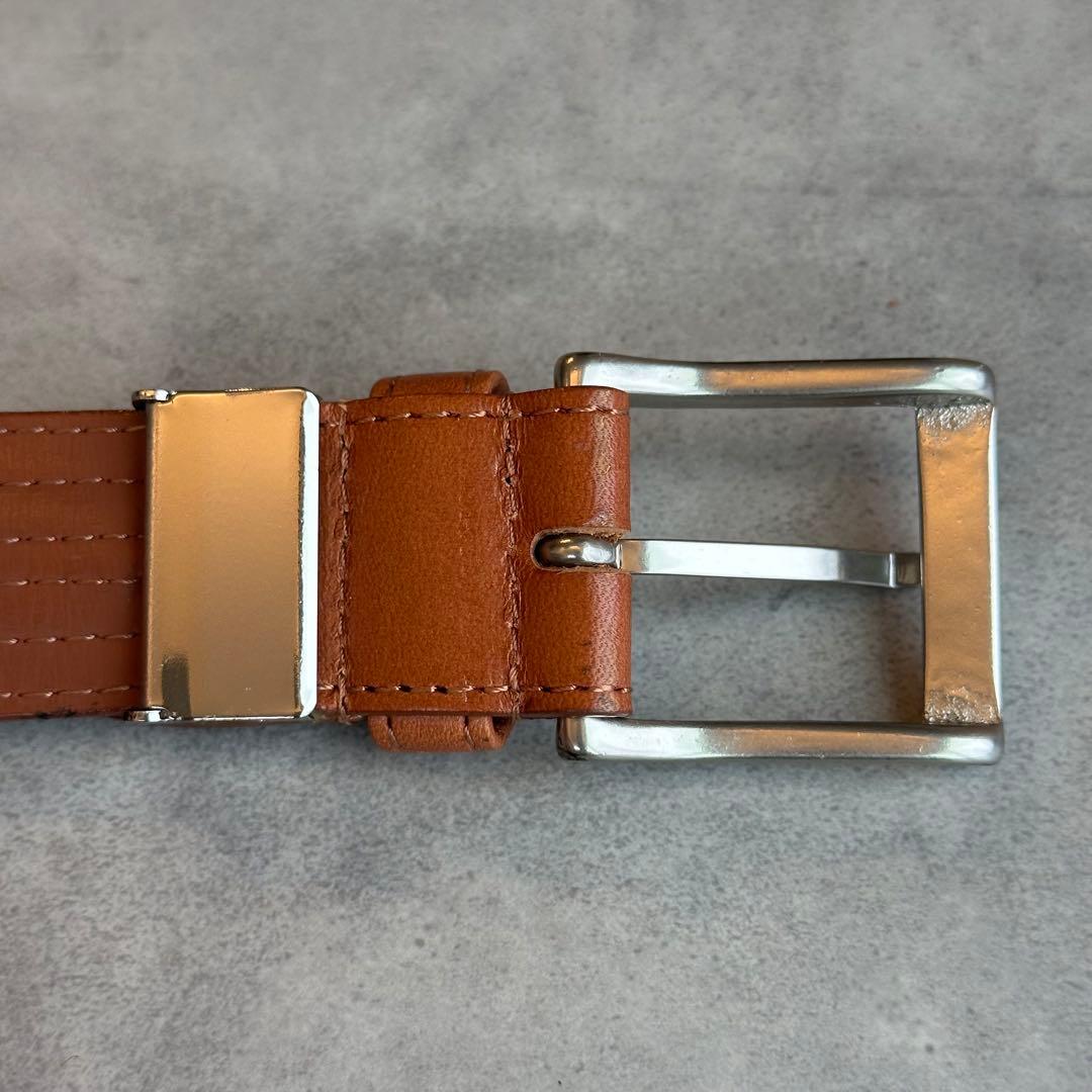 BURBERRY ノバチェック　レザーベルト　ブラウン 7