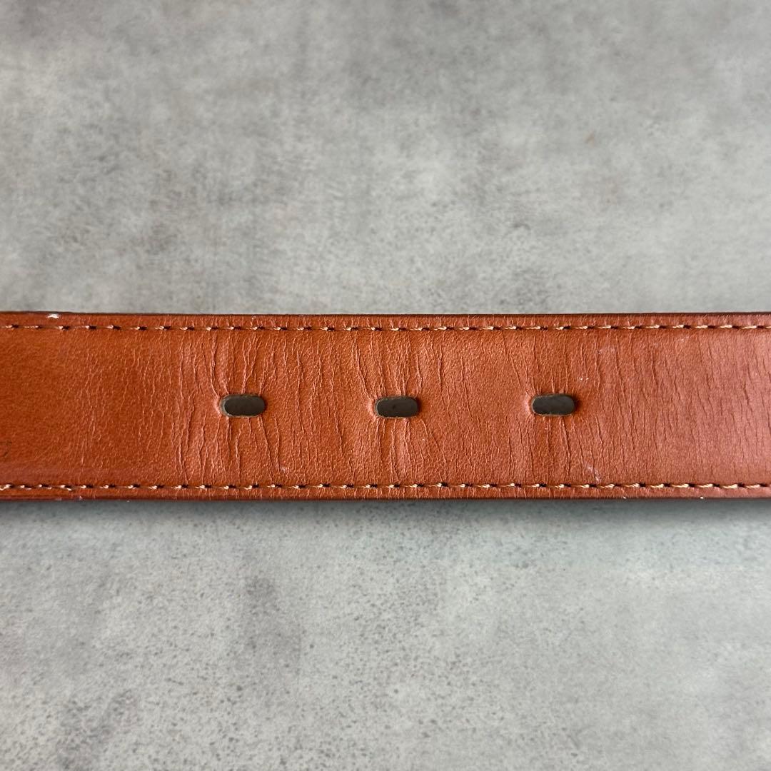 BURBERRY ノバチェック　レザーベルト　ブラウン 8