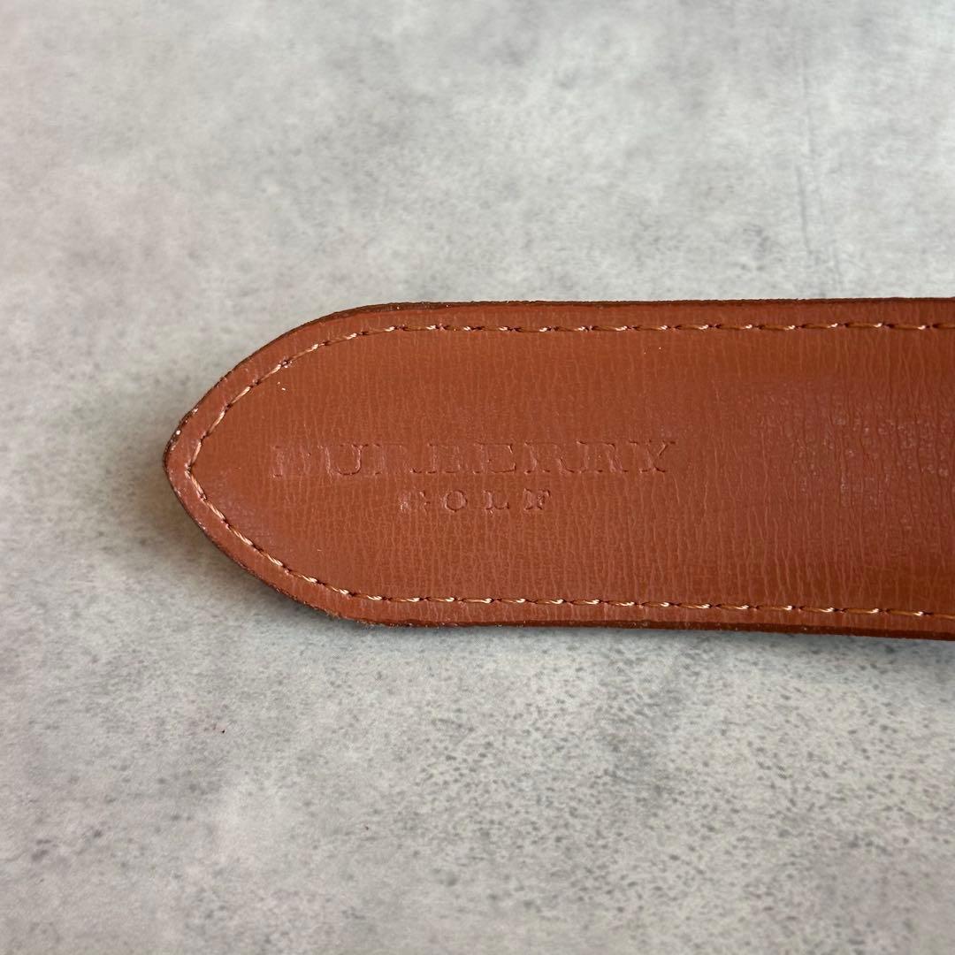BURBERRY ノバチェック　レザーベルト　ブラウン 9