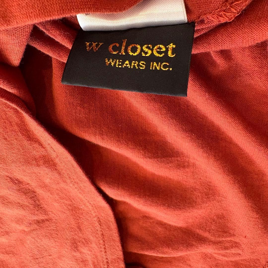 .ダブルクローゼット 長袖カットソー　ブラウス 赤 オレンジ　刺繍　無地 7
