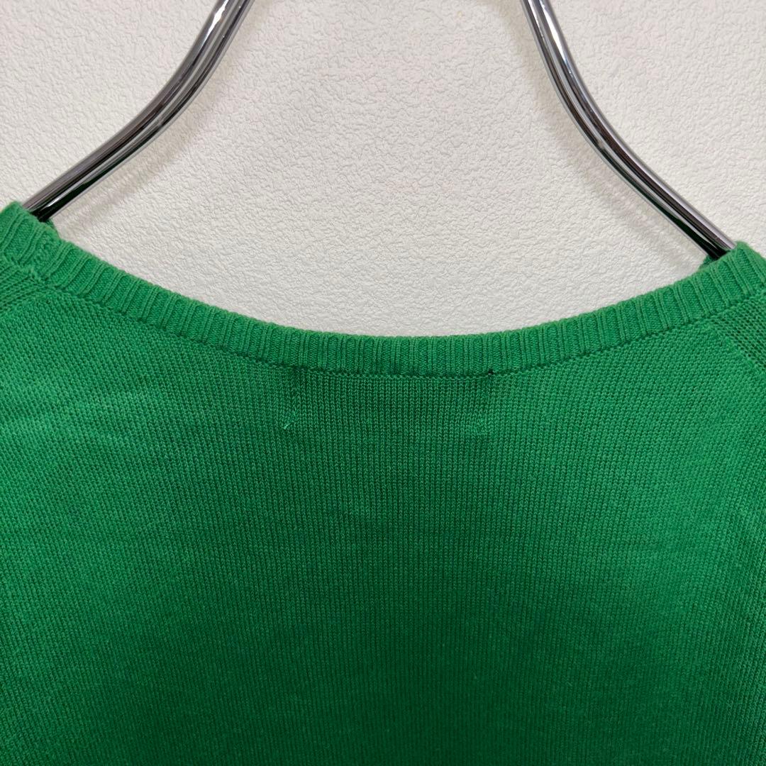 HARE ボーダー TシャツサマーニットSグリーンネイビーd660 11