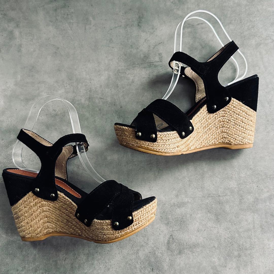 TOCCA スエード　スタッズ　ウェッジソールサンダル 5