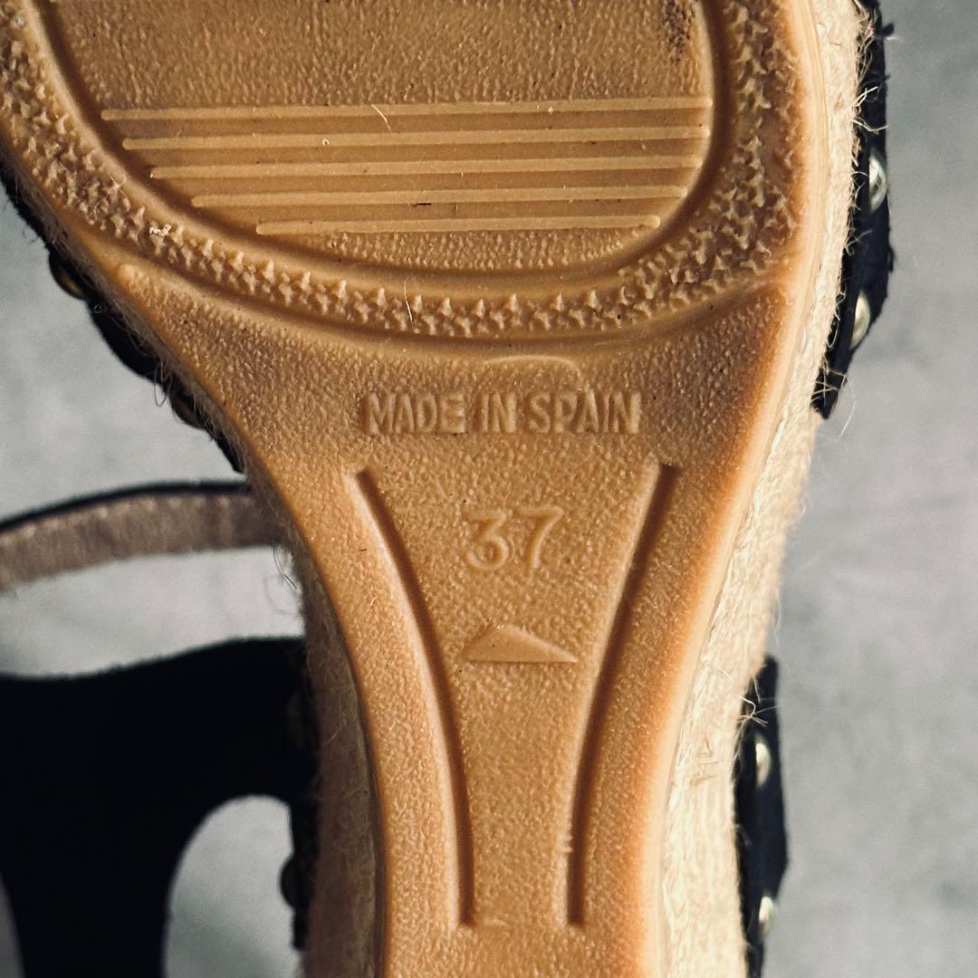 TOCCA スエード　スタッズ　ウェッジソールサンダル 9