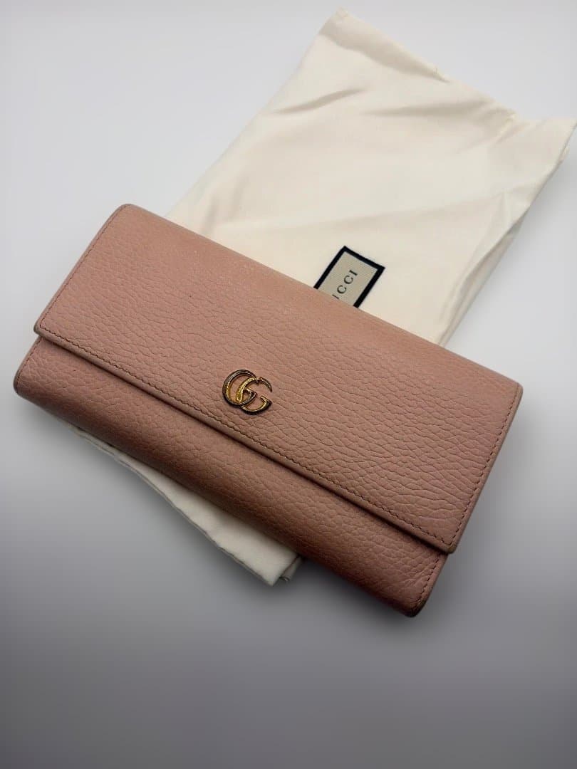 GUCCI 長財布　マーモント　GG エンボスロゴ