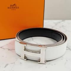 ⭐️美品⭐️ エルメス コンスタンス Hベルト シルバーバックル ホワイト