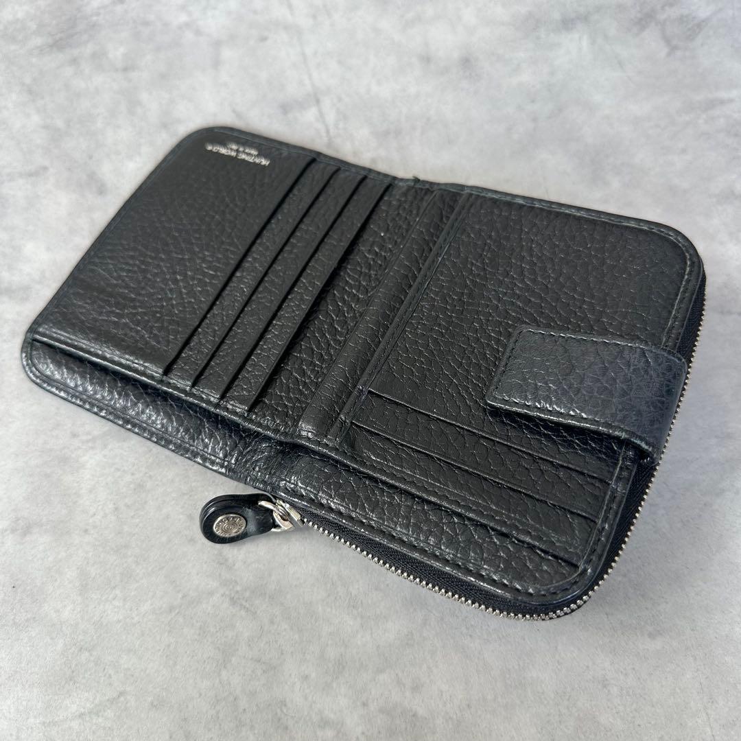 HUNTING WORLD サークル ロゴ 総柄 二つ折り財布　ラウンドジップ 11