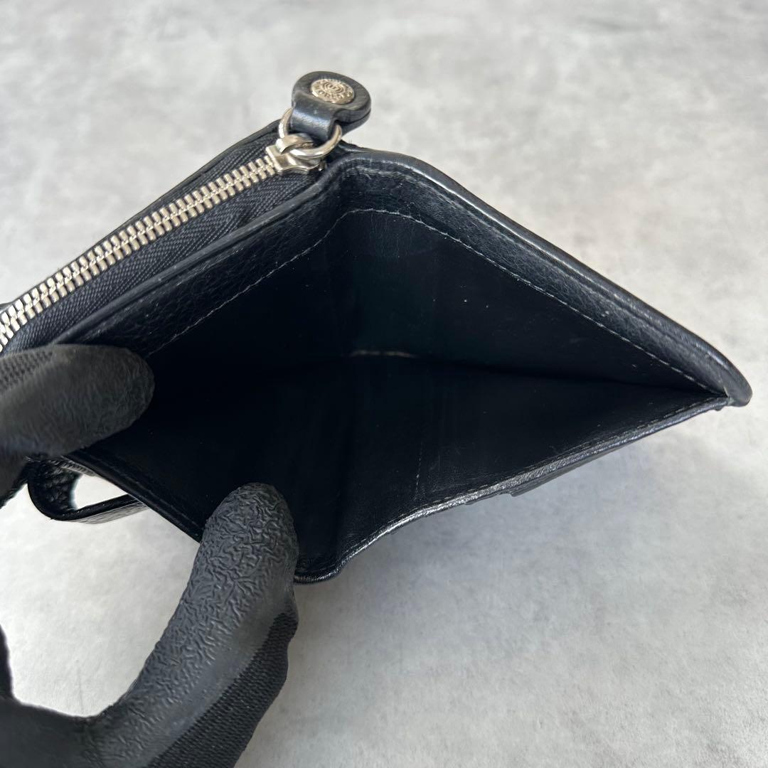 HUNTING WORLD サークル ロゴ 総柄 二つ折り財布　ラウンドジップ 12