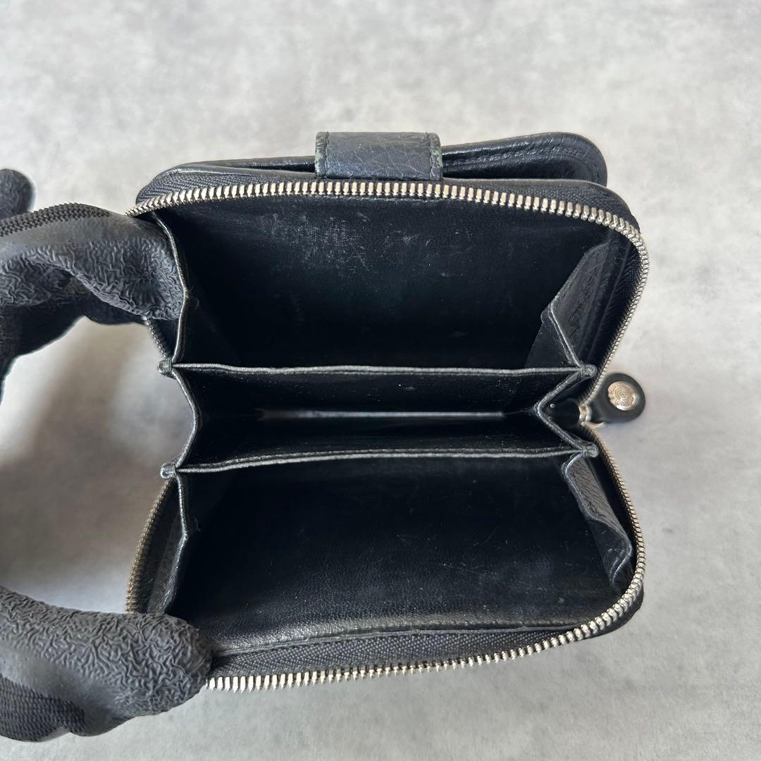 HUNTING WORLD サークル ロゴ 総柄 二つ折り財布　ラウンドジップ 14