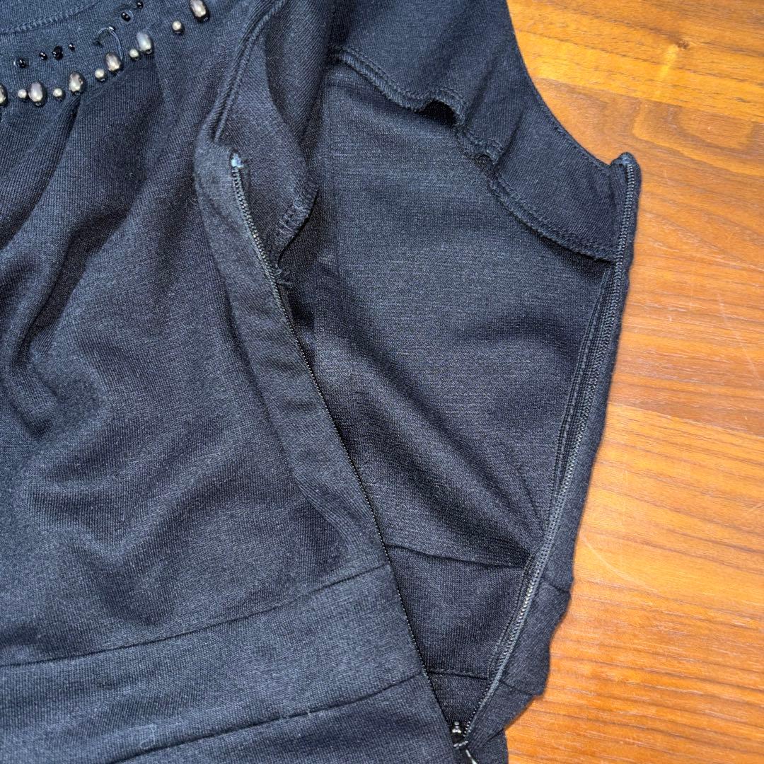 anySiS ノースリーブ ワンピース M ブラックドレス膝上 d668 13