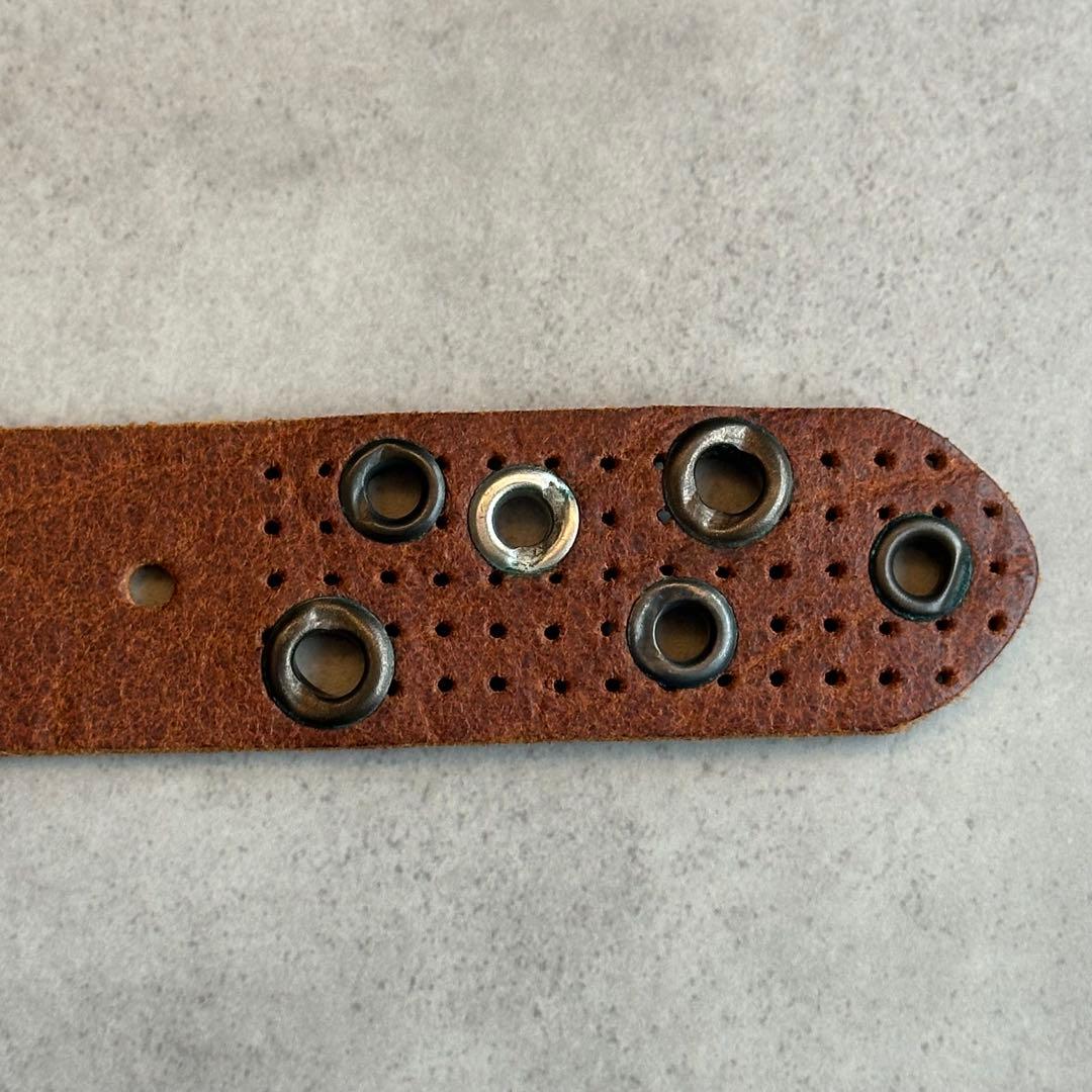 archive DIESEL スタッズ　パンチングメッシュ　レザーベルト 11