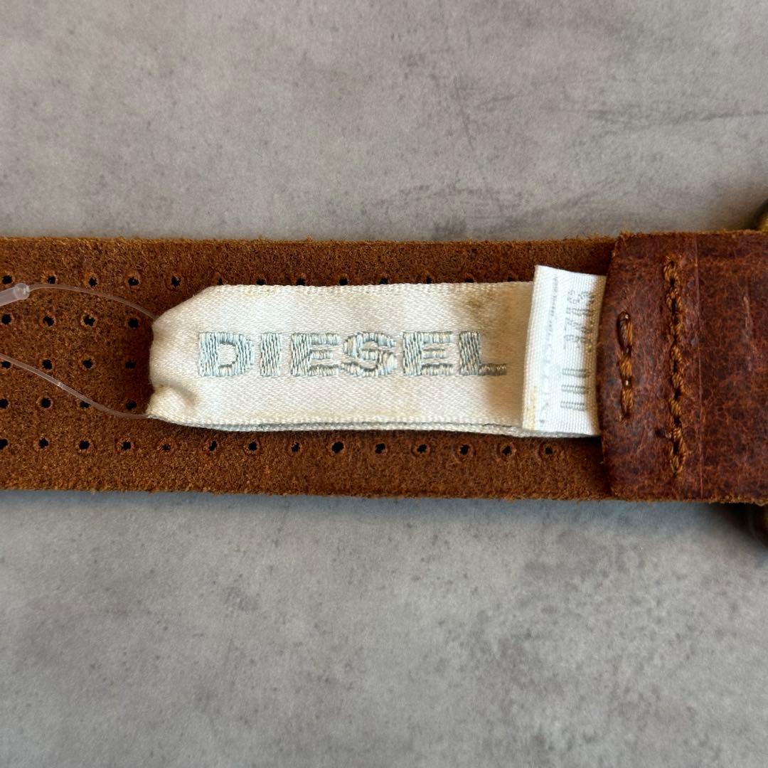 archive DIESEL スタッズ　パンチングメッシュ　レザーベルト 12