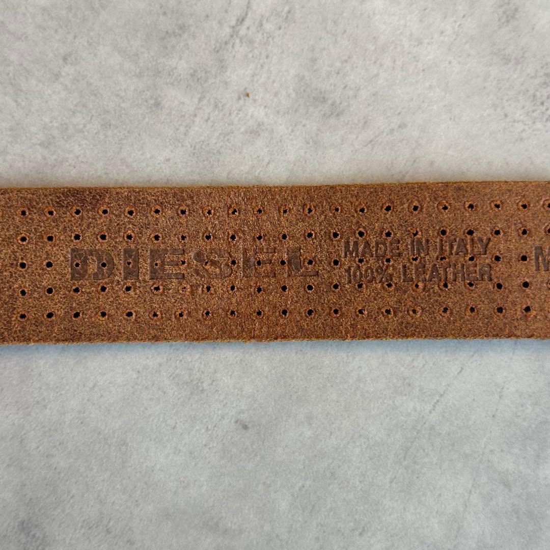 archive DIESEL スタッズ　パンチングメッシュ　レザーベルト 15