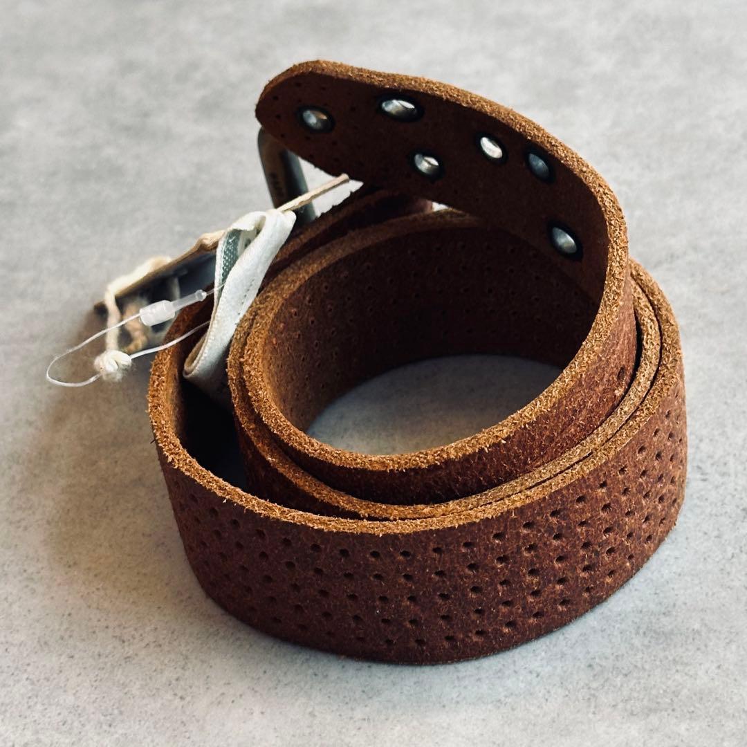 archive DIESEL スタッズ　パンチングメッシュ　レザーベルト 4